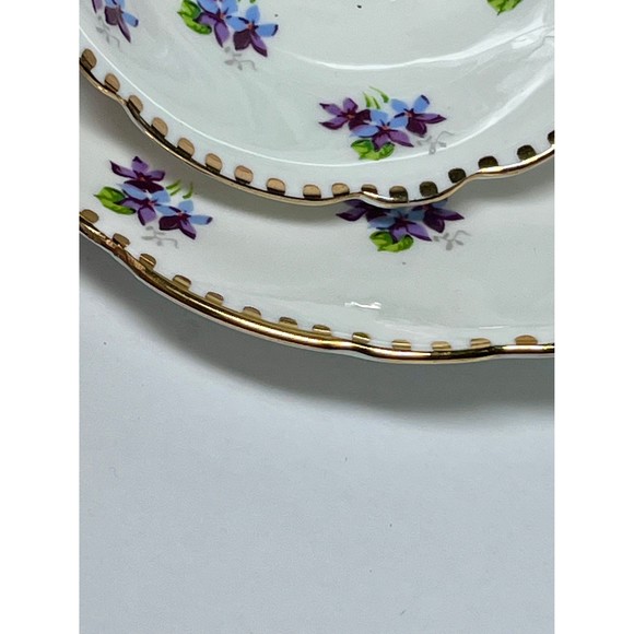 Sweet Violets Cup and Saucer by Royal Stafford 1950s Teacup with Purple Violets - Picture 8 of 10